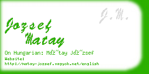 jozsef matay business card